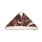 A luxurious chocolate brown swirl print fleece cape blanket with ultra-soft plush lining, designed for warmth and comfort.