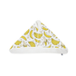 Banana print cape blanket featuring a fun, playful banana pattern on a soft fleece fabric. Cozy and lightweight wearable throw with a buttoned front, perfect for lounging and staying warm.