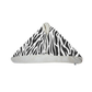 A zebra print wearable blanket cape featuring ultra-soft fleece fabric, designed for comfort and style. This black-and-white striped animal print cape is perfect for staying warm and fashionable.